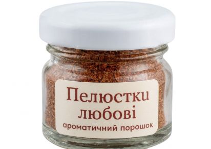 Пелюстки любові — ароматичний порошок для гармонії та тепла Ароматичний порошок Пелюстки любові Simona-Life у скляній баночці