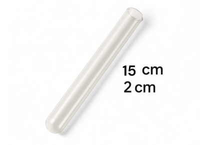 Колба-пробирка стеклянная 15×2 см Колба лабораторная стеклянная для опытов и декора