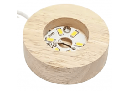 LED-база с USB из дерева для мягкого освещения