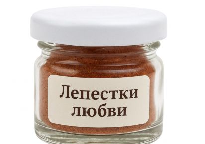 Лепестки любви — ароматический порошок для гармонии и тепла Ароматический порошок Лепестки любви Simona-Life в стеклянной баночке