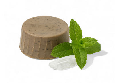 Натуральний освіжаючий шампунь з ментолом і екстрактами трав Твердий шампунь з ментолом, кастильським милом і травами