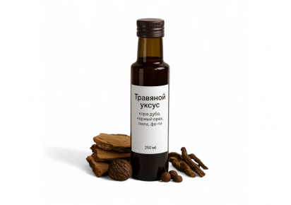 Уксус травяной 250 мл в тёмном стекле — уход за волосами, лицом и питание Натуральный уксус для волос и кожи, блеск, сила и свежесть каждый день